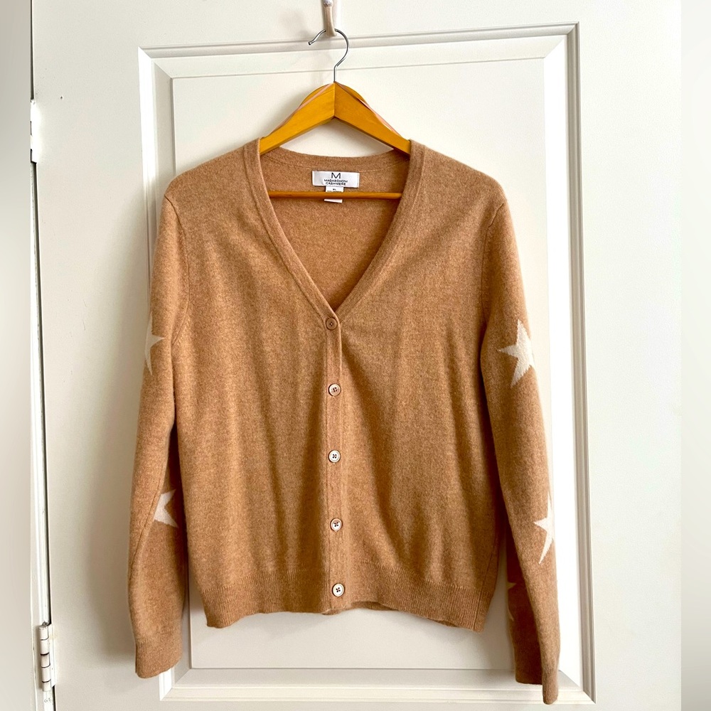 100% cashmere cardigan intarsia sweater